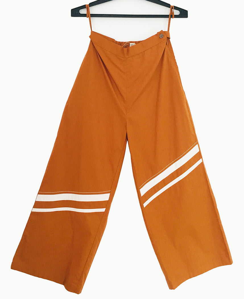 Orange cheap striped pants