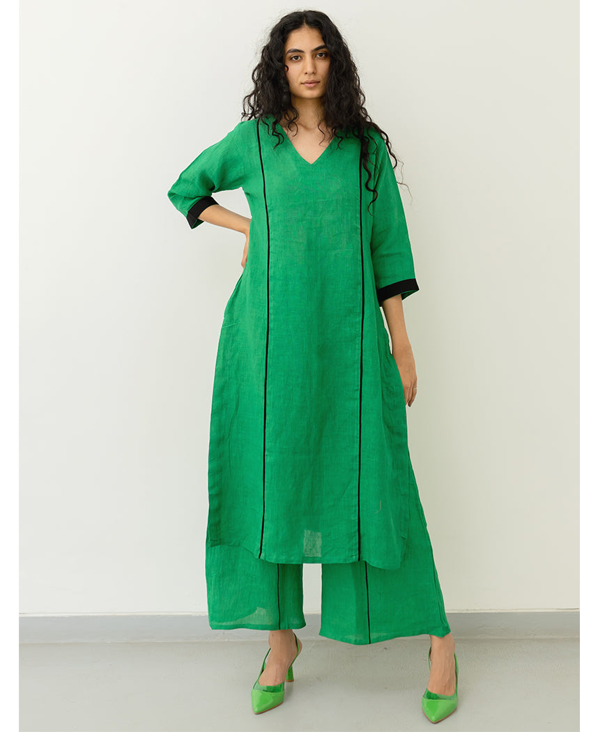 Bottle Green Kurta Set – NETE.IN