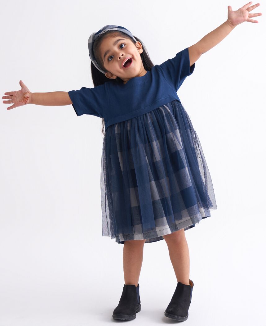 Buy Blue organza birthday frock for baby girl  Nakshatra Kids  Kidswear  Online