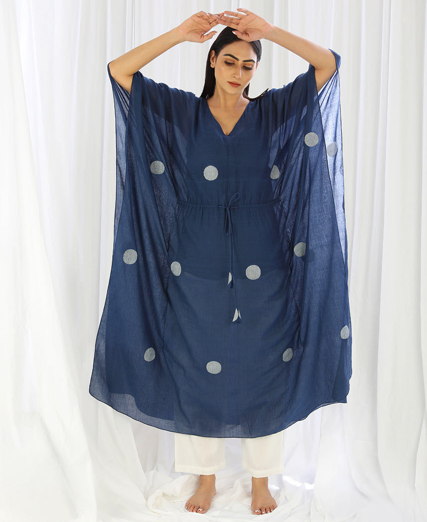 Navy Kaftan Scarf Set – NETE.IN